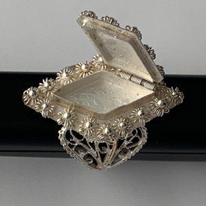 Silver Ring with a Secret Compartment